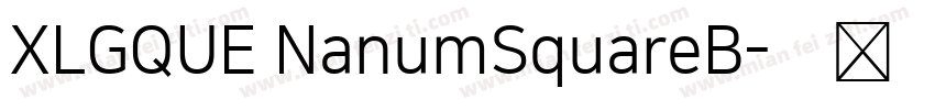 XLGQUE NanumSquareB字体转换